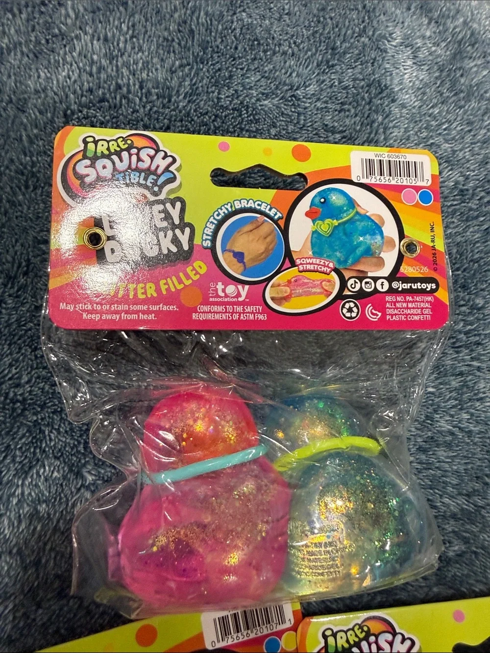Lovey Ducky Glitter-Filled Small Pet Toy Set - Squish N' Squeak